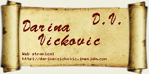 Darina Vicković vizit kartica